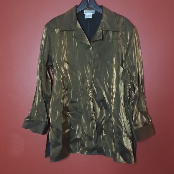 Shiny Gold Principles Top Sz 14 - Picture 2 of 7